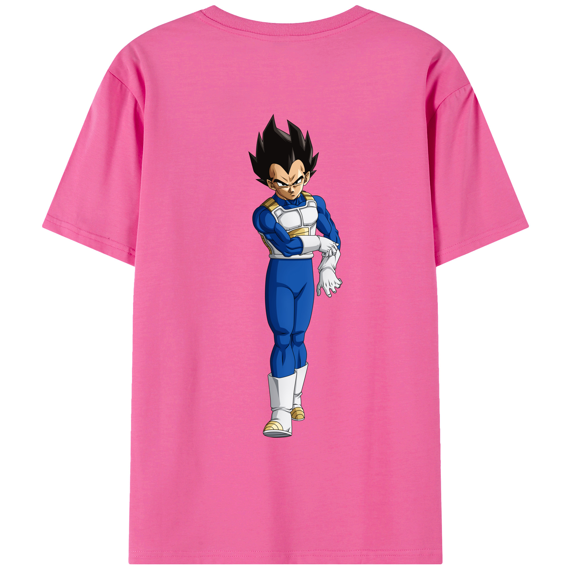 （画像用） ドラゴンボール ベジータ四世（Bejīta Yonsei）DRAGON BALL Vegeta IV レディース半袖Tシャツ(バックプリント)